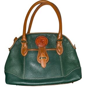 Oggi Domani • Forest Green and Brown • Leather Satchel